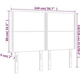  Uzglavlje smeđesivo 144x5x118/128 cm od tkanine | shoptok.hr