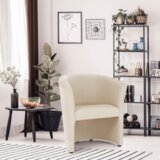 Kondela Klubski fotelj, bež eko usnje, CUBA | Shoptok.si