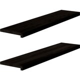 Gazišta stepenice 2 kom tamnosmeđi 110x30x2 cm masivna hrast | shoptok.hr