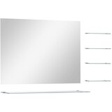 Maison Chic Stensko Ogledalo - Zrcalo - Kozmetično ogledalo s 5 policami srebrno 80x60 cm, (21698195) | Shoptok.si