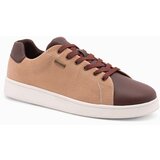 Ombre Men's shoes sneakers with combined materials - brown | Shoptok.si