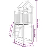  Igraći Toranj Smeđa 52,5 x 110,5 x 215 cm Solidno Douglas Drvo | shoptok.hr