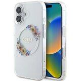 Guess OVITEK IML FLOWERS VENČEK ZA MAGSAFE ZA IPHONE 16 PLUS PROZOREN, (21899171) | Shoptok.si