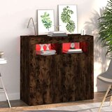  Komoda s LED svjetlima boja dimljenog hrasta 80 x 35 x 75 cm | shoptok.hr