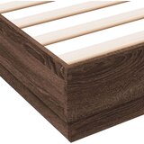 Okvir kreveta s LED svjetlima smeđa boja hrasta 135 x 190 cm | shoptok.hr