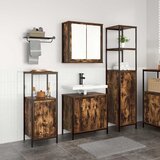  Set namještaja za kupaonicu Zidne 3 pcs Dimnjeni hrast i crna | shoptok.hr