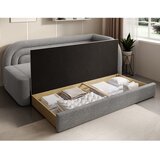 ELTAP Siva sklopiva/s prostorom za odlaganje sofa od bouclé tkanine s desnim kutom 223 cm Fabillo – | shoptok.hr