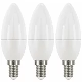 Emos Set od 3 LED žarulje Classic Candle Neutral White, 6W E14