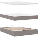  Otomanski krevet s madracem i LED smeđesivi 140x200 cm tkanine | shoptok.hr
