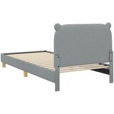 Krevet za djecu s uzglavljem Svjetlosiva 90 x 200 cm Tkanina | Eponuda.com