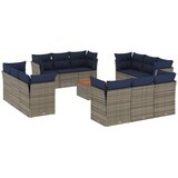  13-dijelni set vrtnih sofa od poliratana s jastucima sivi | shoptok.hr