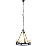 Eglo Findlay luster 6xE27, Ø56 cm, crna/konop, 49694 Cijene