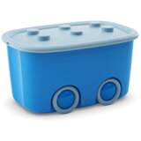 Kis Svetlo modra plastična otroška škatla za shranjevanje 58x39x32 cm Funny Box – Cene