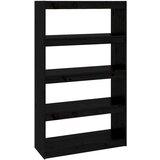 vidaXL Ormarić za knjige / sobna pregrada crni 80x30x135,5 cm borovina | shoptok.hr