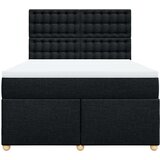  Krevet s oprugama i madracem crni 160x200 cm od tkanine | shoptok.hr