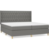 The Living Store Box spring postelja z vzmetnico temno siva 200x200 cm blago - Box Spring Postelja, (21520722) | Shoptok.si