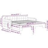 vidaXL Izvlečna dnevna postelja z vzmetnico sv. siva 100x200 cm blago | Shoptok.si