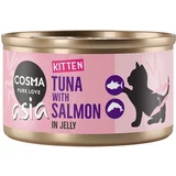 Cosma Ekonomično pakiranje Asia Kitten u želeu 24 x 85 g - Tuna s lososm