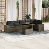 vidaXL 7-dijelni set vrtnih sofa sivi od poliratana | shoptok.hr