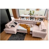 ELTAP Rožnata raztegljiva/s prostorom za shranjevanje kotna sedežna garnitura (levi kot/v obliki črke "U") Louis – | Shoptok.si