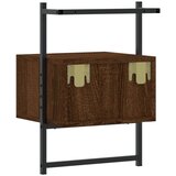 vidaXL Stenska nočna omarica 2 kosa rjavi hrast 35x30x51 cm inž. les | Shoptok.si