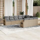  10-dijelni set vrtnih sofa s jastucima bež od poliratana | shoptok.hr