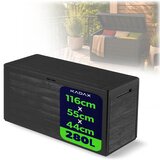 KADAX vrtni zabojnik za balkon 280 l za vrt, balkon, terasa, antracit, (5000346857) | Shoptok.si
