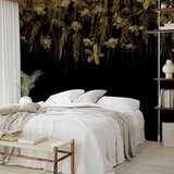  Foto tapeta - Nature landscape - black abstract nature motif with flowers in sepia 250x175 | shoptok.hr