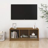 TV ormarić smeđa boja meda 104 x 33 x 41 cm od masivne borovine | Eponuda.com