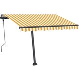  Tenda na ručno uvlačenje s LED svjetlima 300x250 cm žuto-bijela | shoptok.hr