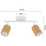  Brilagi - Stropni spot MODERN WOOD 2xGU10/8W/230V drvo/bela | Eponuda.com