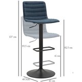Mauro Ferretti Petrolej zelena/crna barska stolica podesive visine (visine sjedala 61 cm) Malia – | shoptok.hr