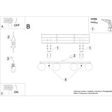  Stropna svetilka YOLI 4 bela, (21347748) | Shoptok.si