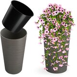 KADAX cvetlični lonec, pokrov za cvetlični lonec, visok, 57 cm, z vložkom, za dnevno sobo, siv, (5000350553) | Shoptok.si