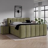 Premium Living Postelja Boxspring Elysia, Zelena, 200x200 | Shoptok.si