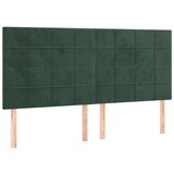 Za krevet s uzglavljem tamnozeleni 160x200 cm baršunasti | shoptok.hr
