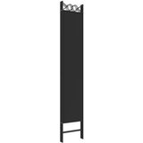 Sobna pregrada s 5 panela crna 200x220 cm od tkanine | shoptok.hr