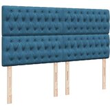  Otoman okvir kreveta s madracima plavi 200x200cm baršunasti - Tamno plava 200 x 200 cm Dizajn s gumbima | shoptok.hr