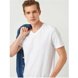Koton T-Shirt - White - Fitted Cene