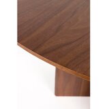 White Label Okrogla jedilna miza v orehovem dekorju ø 120 cm Laurent – | Shoptok.si