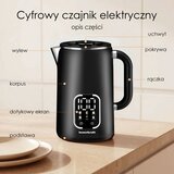  Bežično električno kuhalo za vodu 1,7 l pametno s kontrolom temperature, rotirajućom bazom, crno Slike