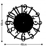 WALLXPERT metal wall clock 15 black zidni sat