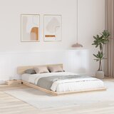 vidaXL Krevetni okvir s noćnim stolićima 120x200cm od masivne borovine | shoptok.hr