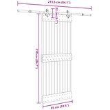  Klizna vrata NARVIK Prirodna i crna 85 x 210 cm (213,5 cm) | shoptok.hr