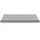 vidaXL Tenda na ručno uvlačenje antracit i bijela 450 x 350 cm | shoptok.hr