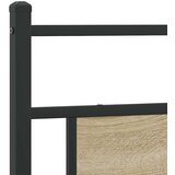 Metalni Kovinski posteljni okvir brez vzmetnice sonoma hrast 193x203 cm, (21829379) | Shoptok.si