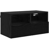 TV zidni ormari Zidne 2 pcs Crni hrast 60 x 30 x 30 cm | shoptok.hr
