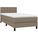  Krevet s oprugama i madracem smeđesivi 90x200 cm od tkanine | shoptok.hr