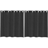 Voile zavjese s ušicama 2 kom crne 140x140 cm | shoptok.hr