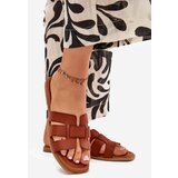 Boto Women's sandals on flat heel Camel Mirona | ePonuda.com